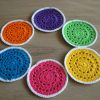 6 vrolijke onderzetters multicolor