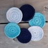 6 stoere onderzetters Marine Blue Grey