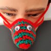Neuswarmer Kaaiendonk Groen Rood met oogjes - Afbeelding 2