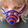 Neuswarmer Lampegat Blauw Oranje met oogjes - Afbeelding 2