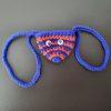 Neuswarmer Lampegat Blauw Oranje met oogjes